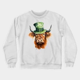 St Patricks Highland Cow Crewneck Sweatshirt